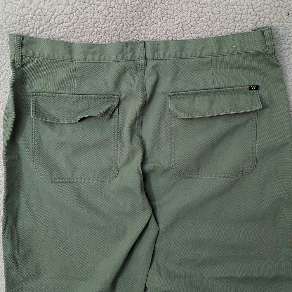 Olive Green Twill Jogger Pants - Picture 3 of 5